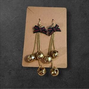 Vintage Christmas Jingle Bell Dangle Earrings